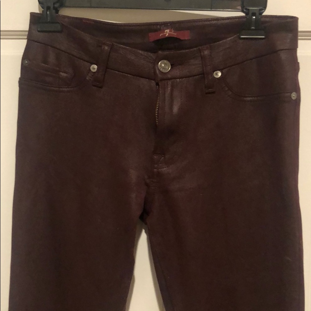 Beautiful Burgundy 7 For all Mankind jeans